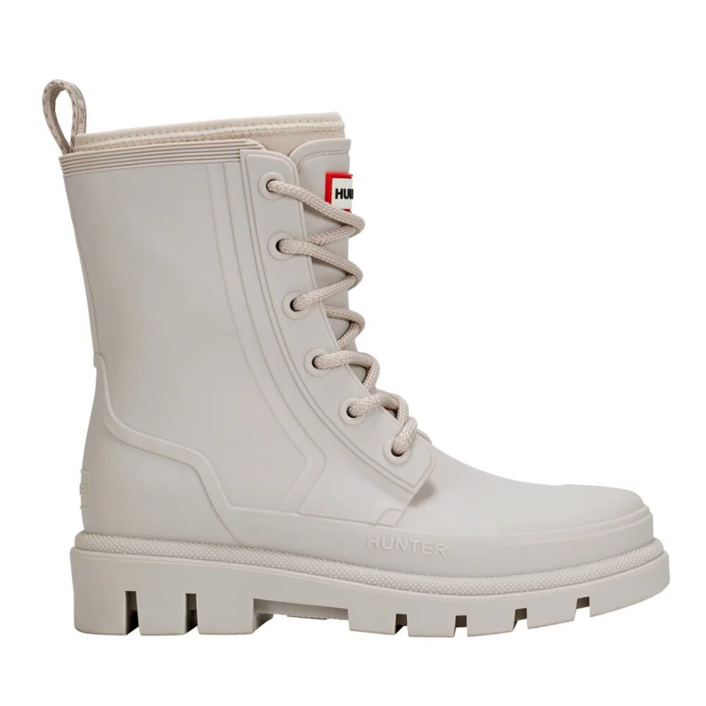 Hunter Women's Diana Waterproof Lace-Up Rain Boots in Taupe - Picture 5 of 11